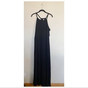 Old Navy Black Halter Maxi Dress | Size M
